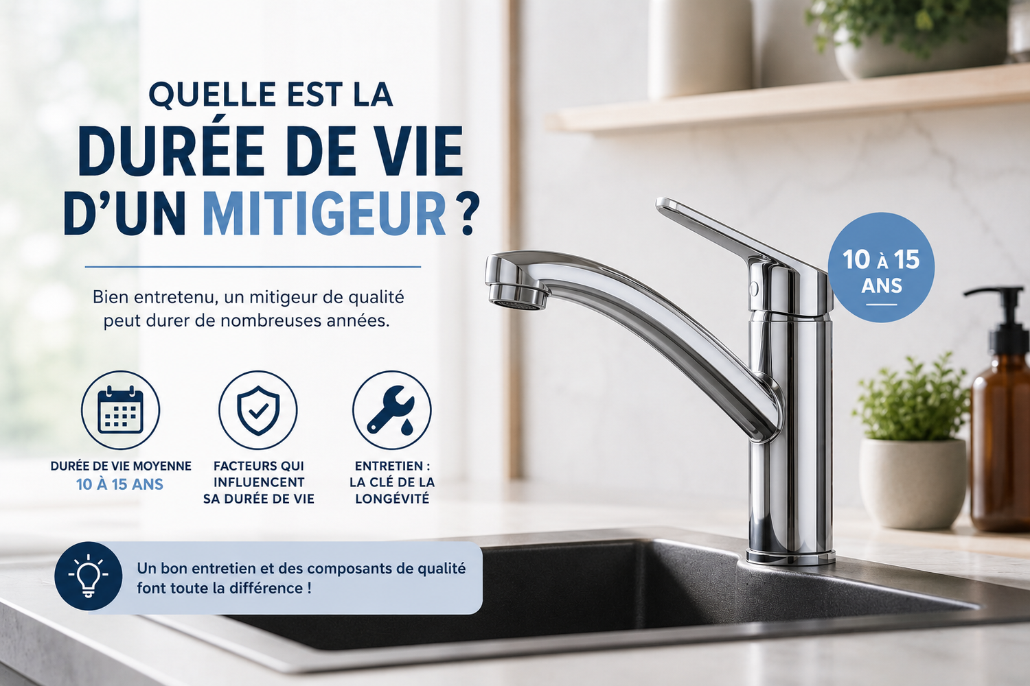 La durée de vie d'un mitigeur