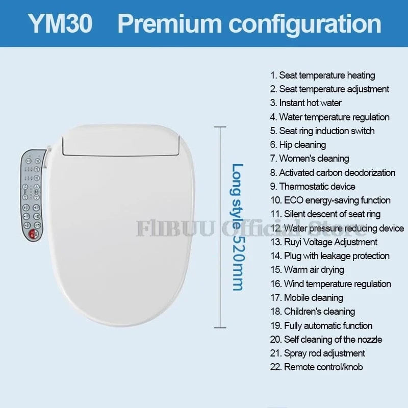 Mitigeo M30-Premium-L Abattant WC Japonais Electrique