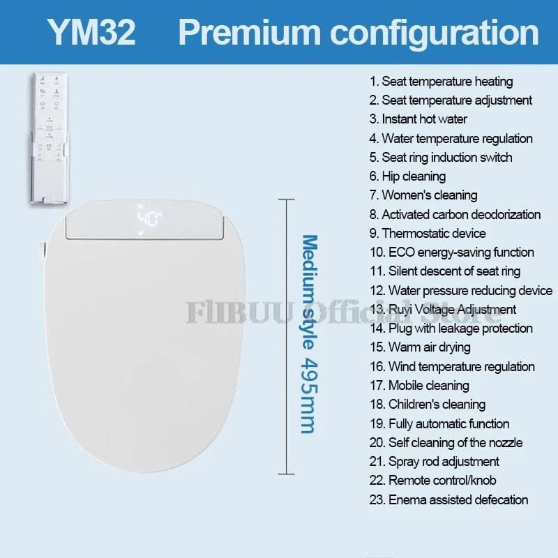 Mitigeo M32-Premium-M Abattant WC Japonais Electrique
