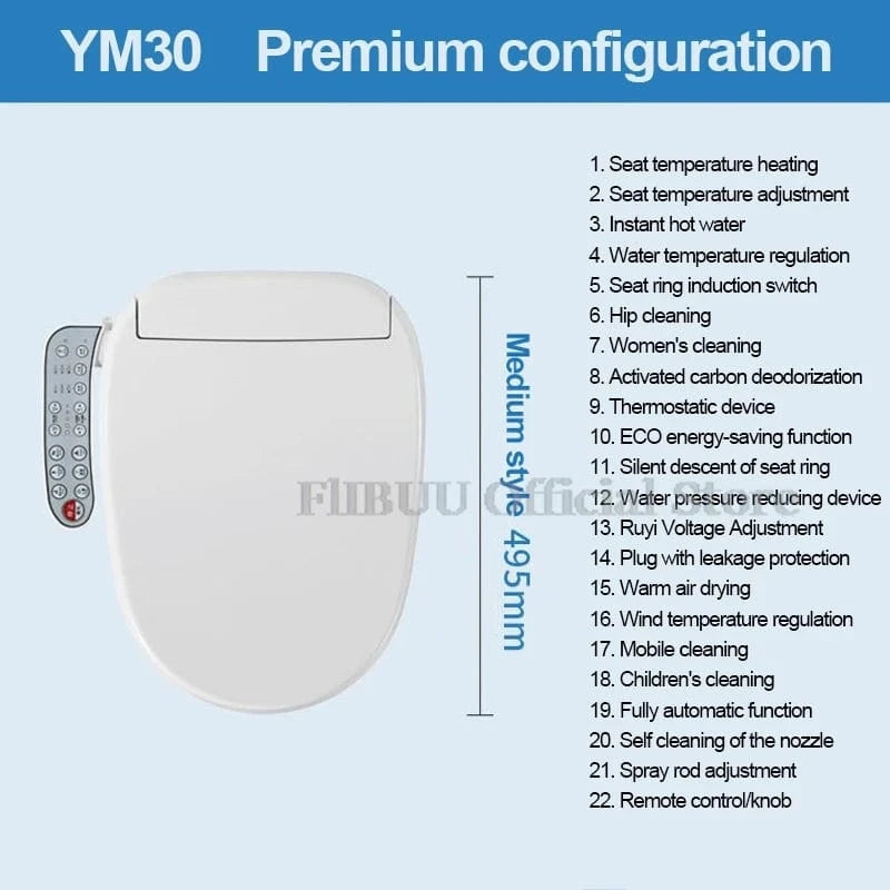 Mitigeo M30-Premium-M Abattant WC Japonais Electrique