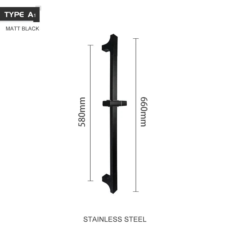 A1 Slide Bar Black Accroche Pommeau de Douche Mitigeo
