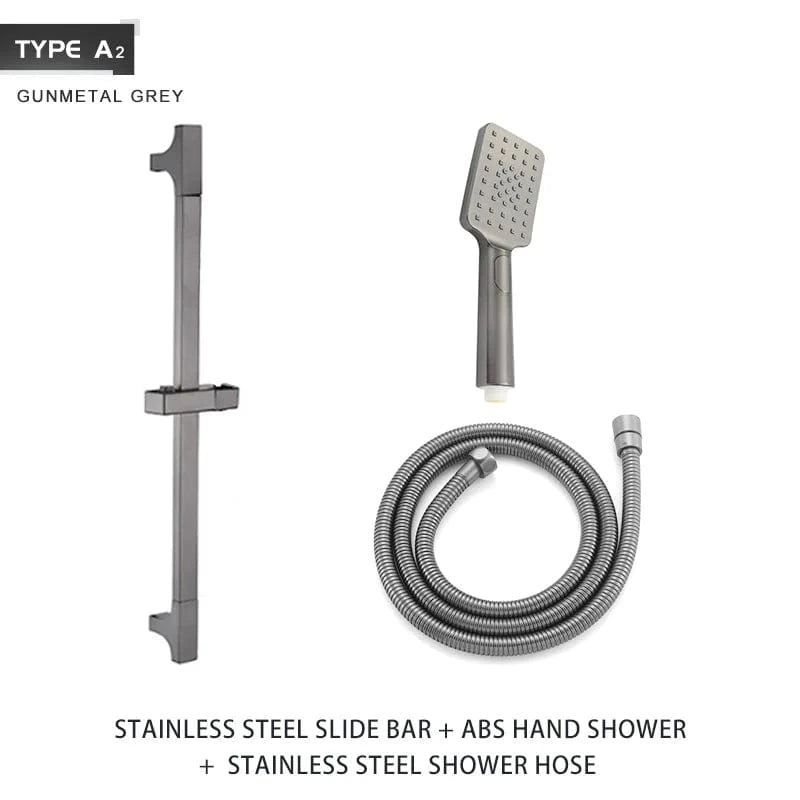 A2 Whole Set Grey Accroche Pommeau de Douche Mitigeo