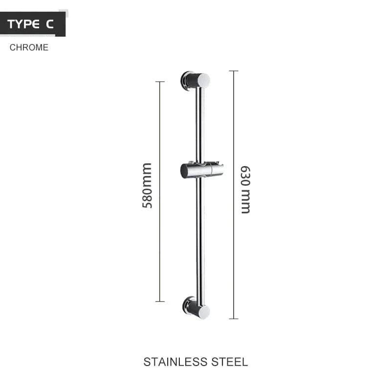 C Slide Bar Chrome Accroche Pommeau de Douche Mitigeo