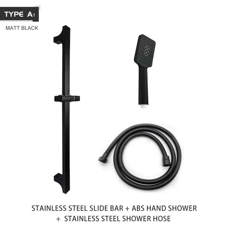A1 Whole Set Black Accroche Pommeau de Douche Mitigeo