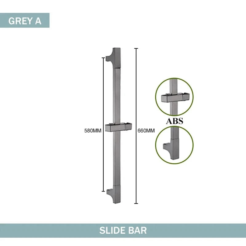 A Slide Bar Grey Barre Pommeau de Douche Mitigeo