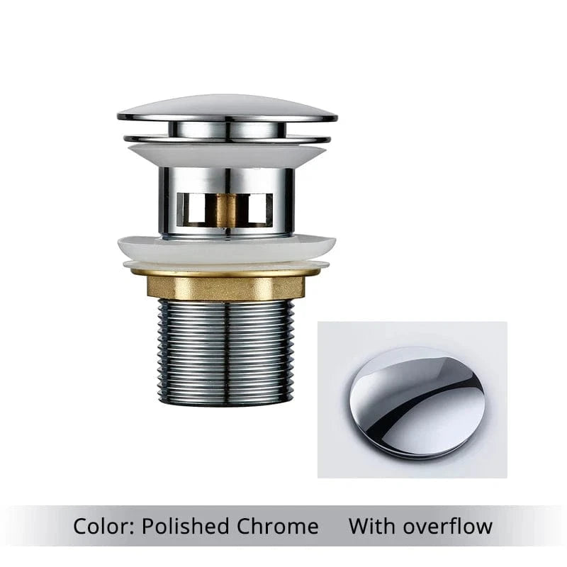 Chrome poli Bonde de Lavabo Clic Clac Mitigeo