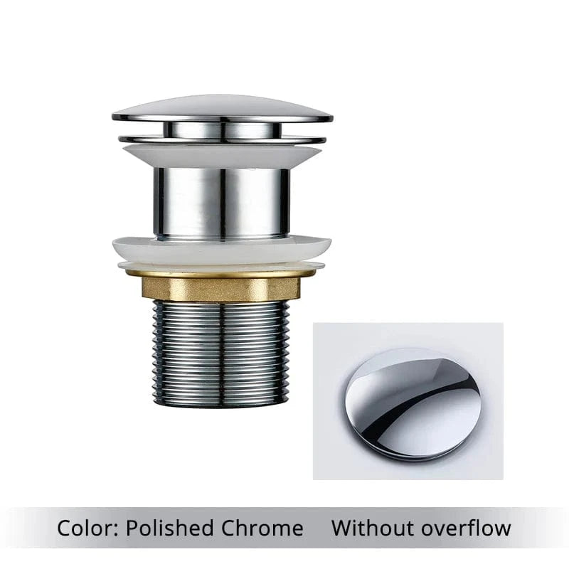 Chrome poli 1 Bonde de Lavabo Clic Clac Mitigeo