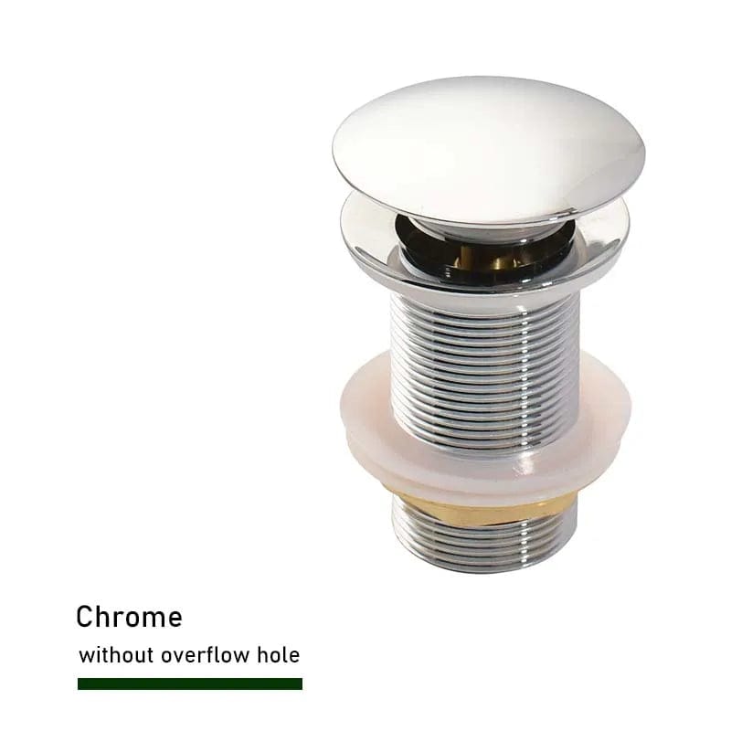 chrome sans trou Bonde Lavabo Mitigeo