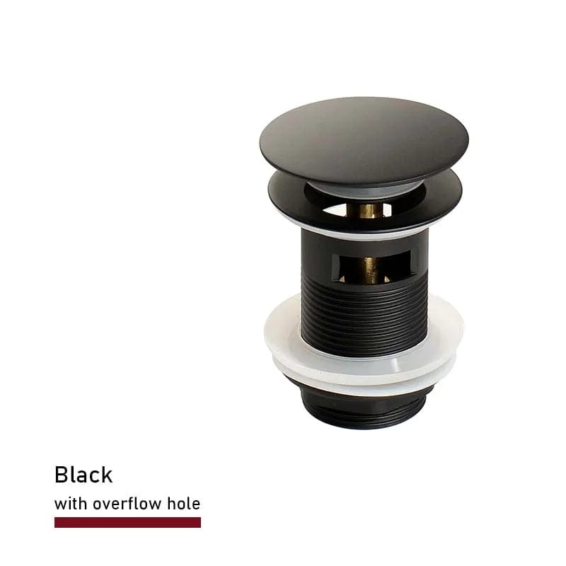 noir avec trou Bonde Lavabo Mitigeo
