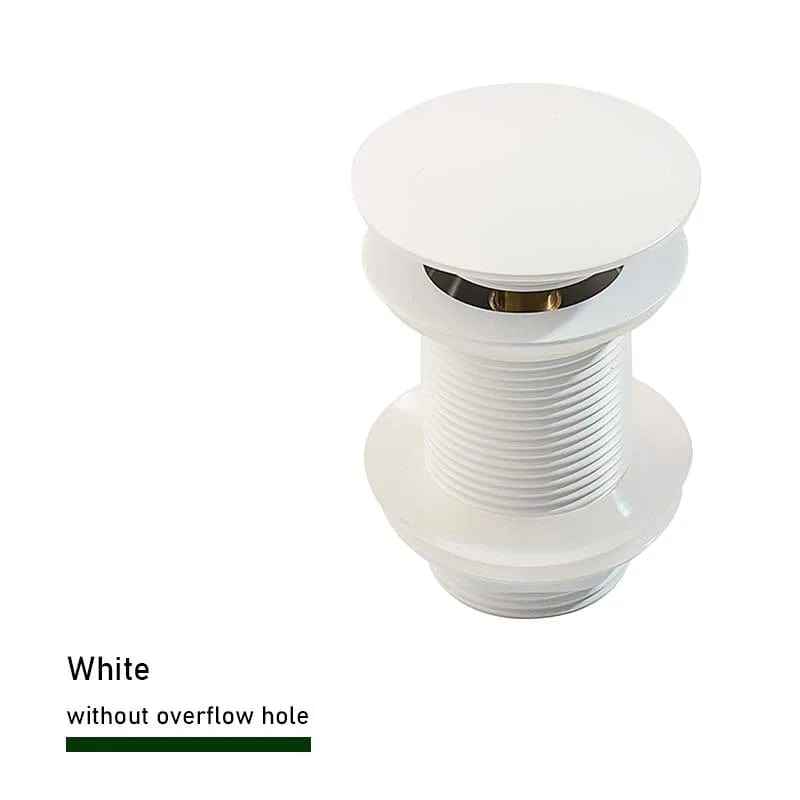 Blanc sans trou Bonde Lavabo Mitigeo