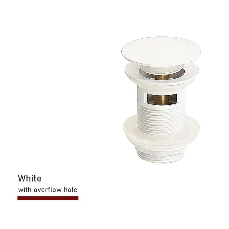 blanc avec trou Bonde Lavabo Mitigeo