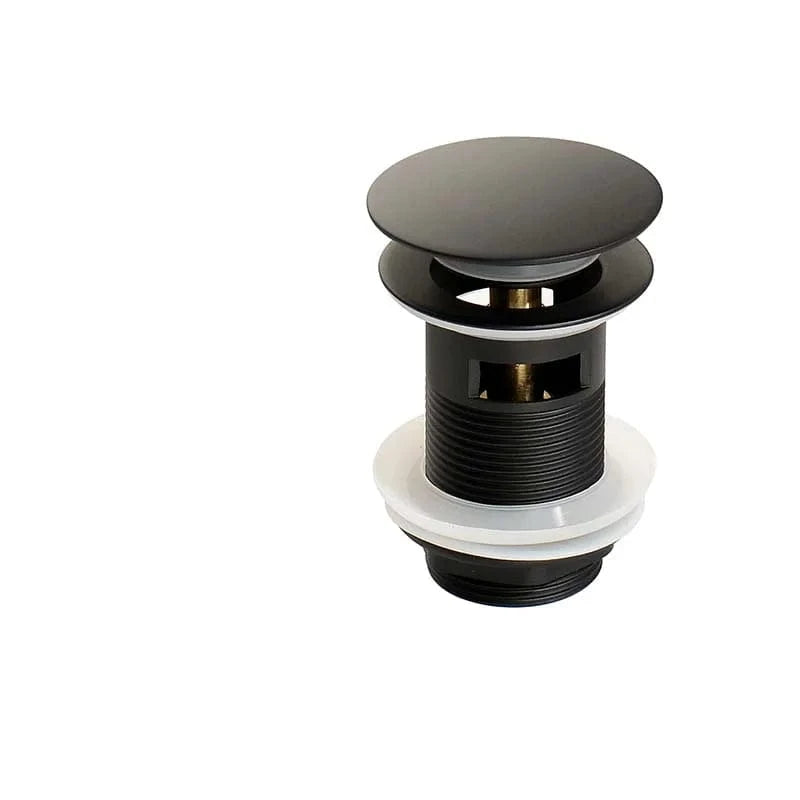 noir avec trou Bonde Lavabo Poussoir Mitigeo