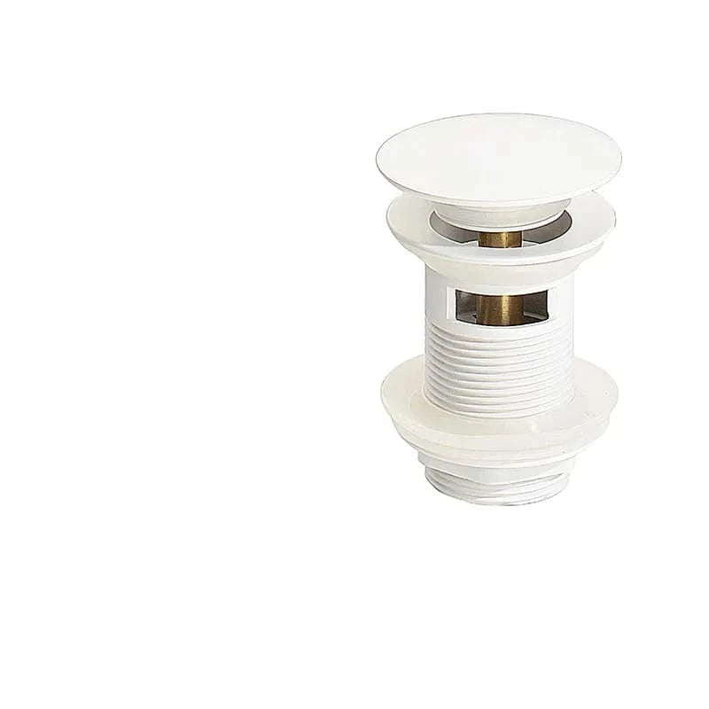 blanc avec trou Bonde Lavabo Poussoir Mitigeo