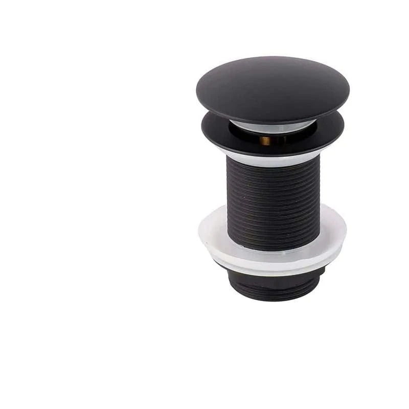 noir sans trou Bonde Lavabo Poussoir Mitigeo