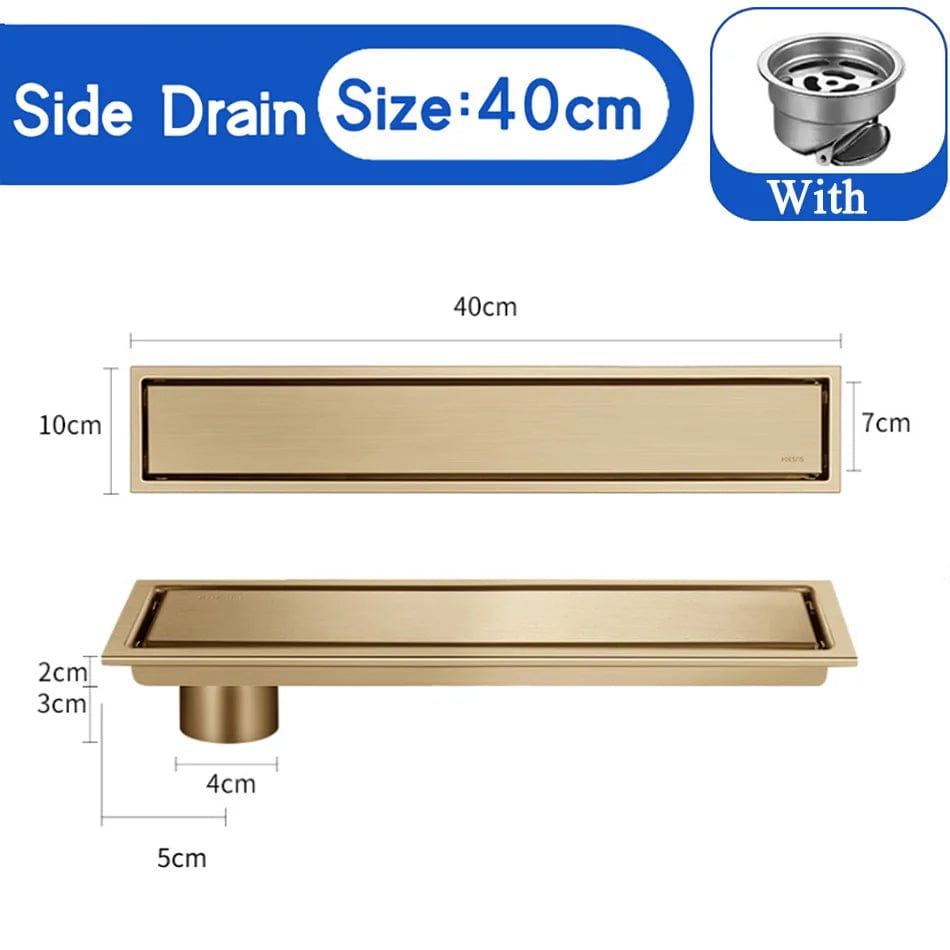 Or 40cm S Caniveau de Douche à Carreler Mitigeo