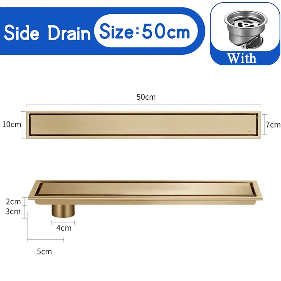 Or 50cm S Caniveau de Douche à Carreler Mitigeo