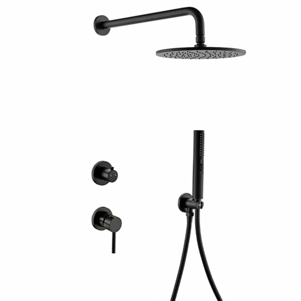 Noir - C / 20 cm Colonne de Douche Dorée Mitigeo