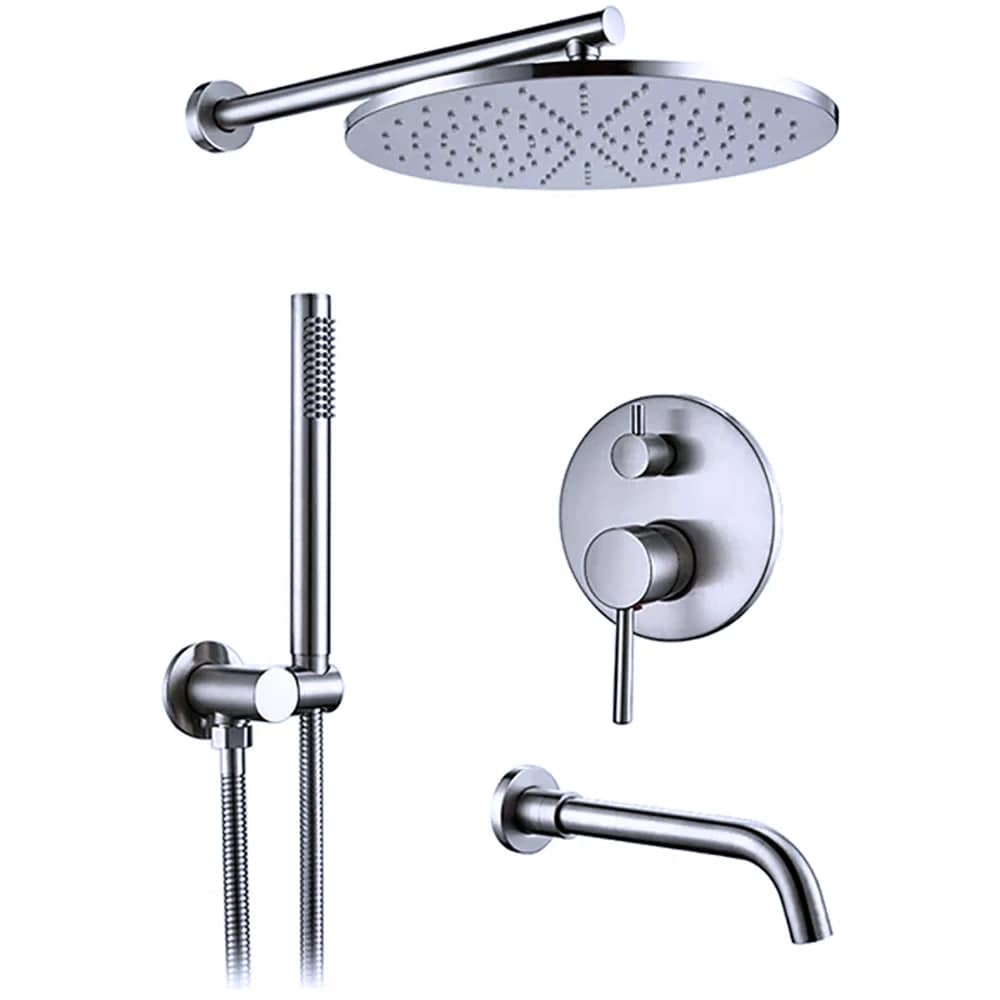 Chrome / 20 cm / 150mm Colonne de Douche Encastré Mitigeo