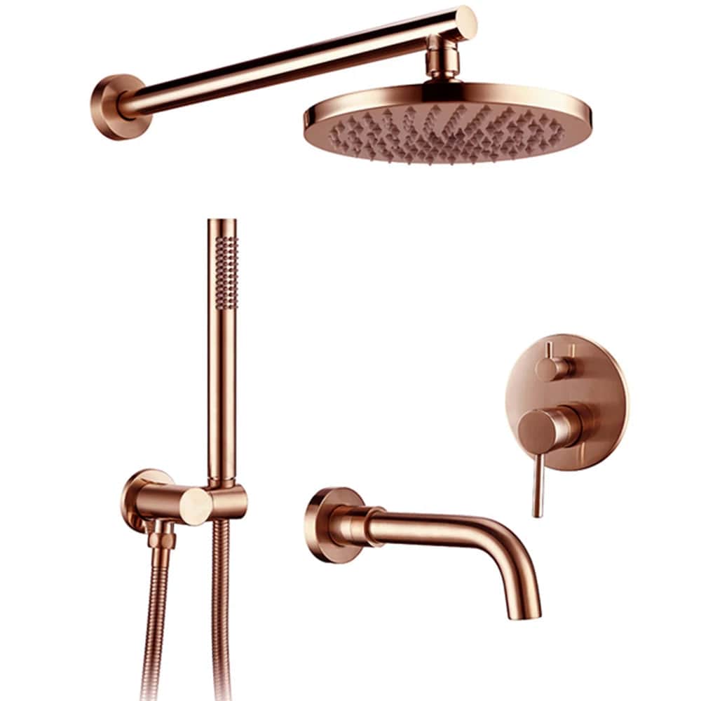 Or brossé 2 / 20 cm / 150mm Colonne de Douche Encastré Mitigeo
