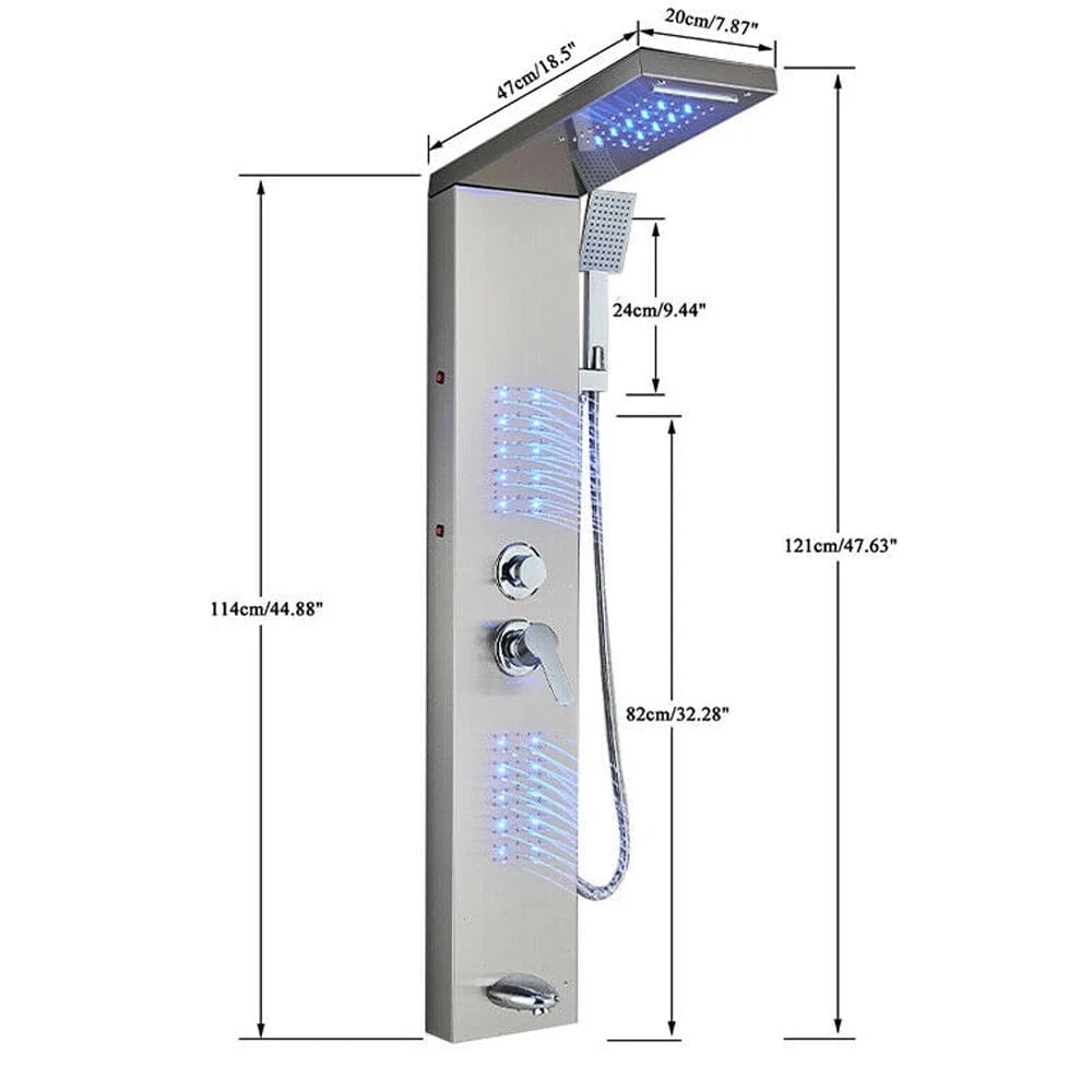 Colonne de Douche Hydromassante Haut de Gamme Mitigeo