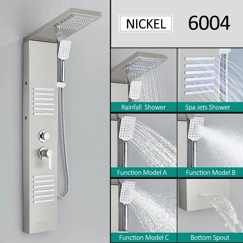 Nickel 6004 Colonne de Douche Hydromassante Haut de Gamme Mitigeo