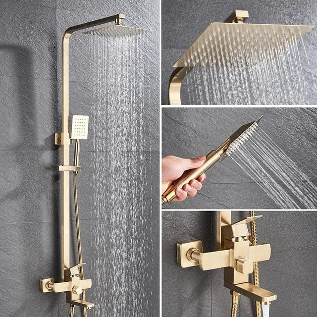 Or Colonne de Douche Noire Mitigeo