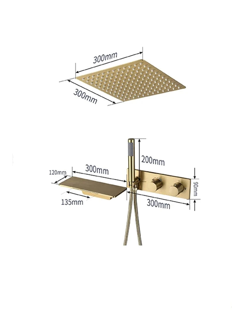 Colonne de Douche Or Mitigeo