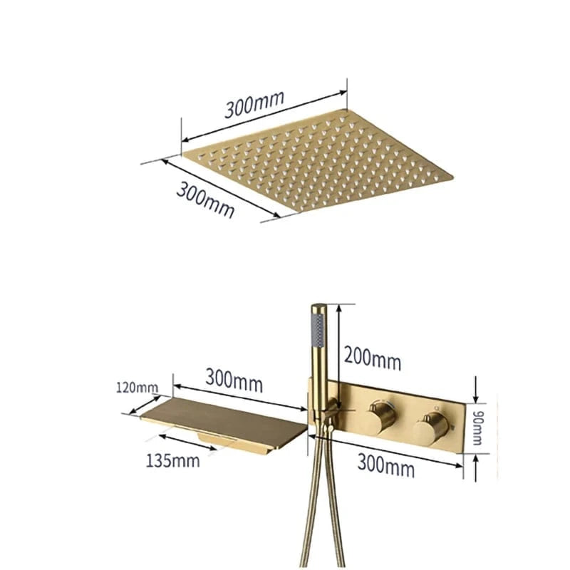 Colonne de Douche Or Mitigeo