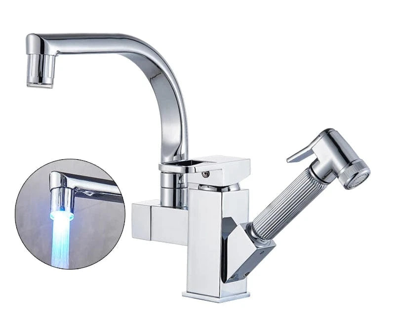 Chrome LED Douchette Mitigeur Cuisine Mitigeo