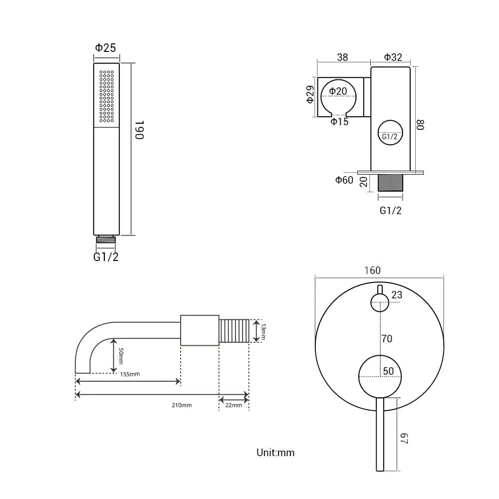 Mitigeur Baignoire Douche Mitigeo