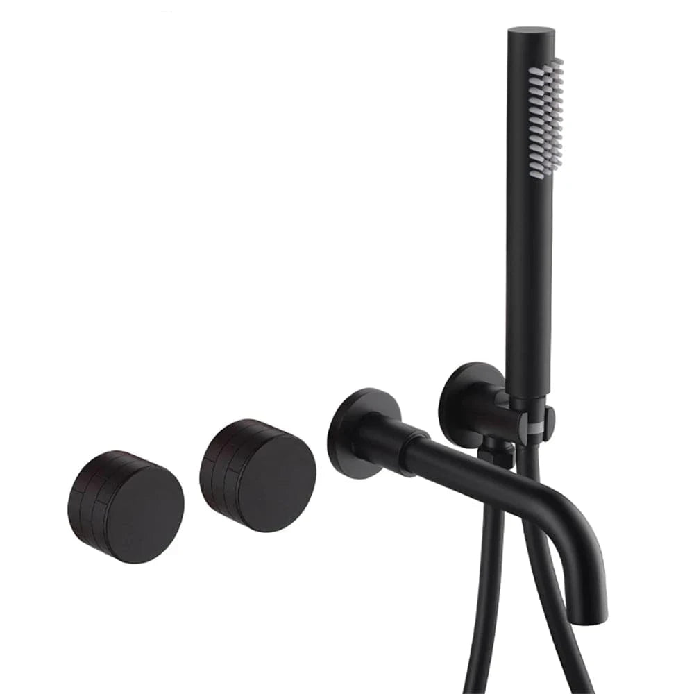 Noir Mitigeur Baignoire Encastrable Mitigeo