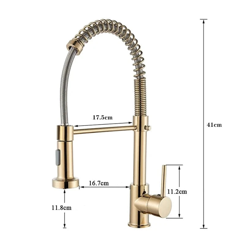 Mitigeo Mitigeur cuisine doré douchette