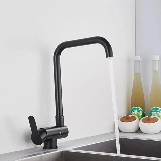 Noir Mitigeur Cuisine Rabattable Doré Mitigeo