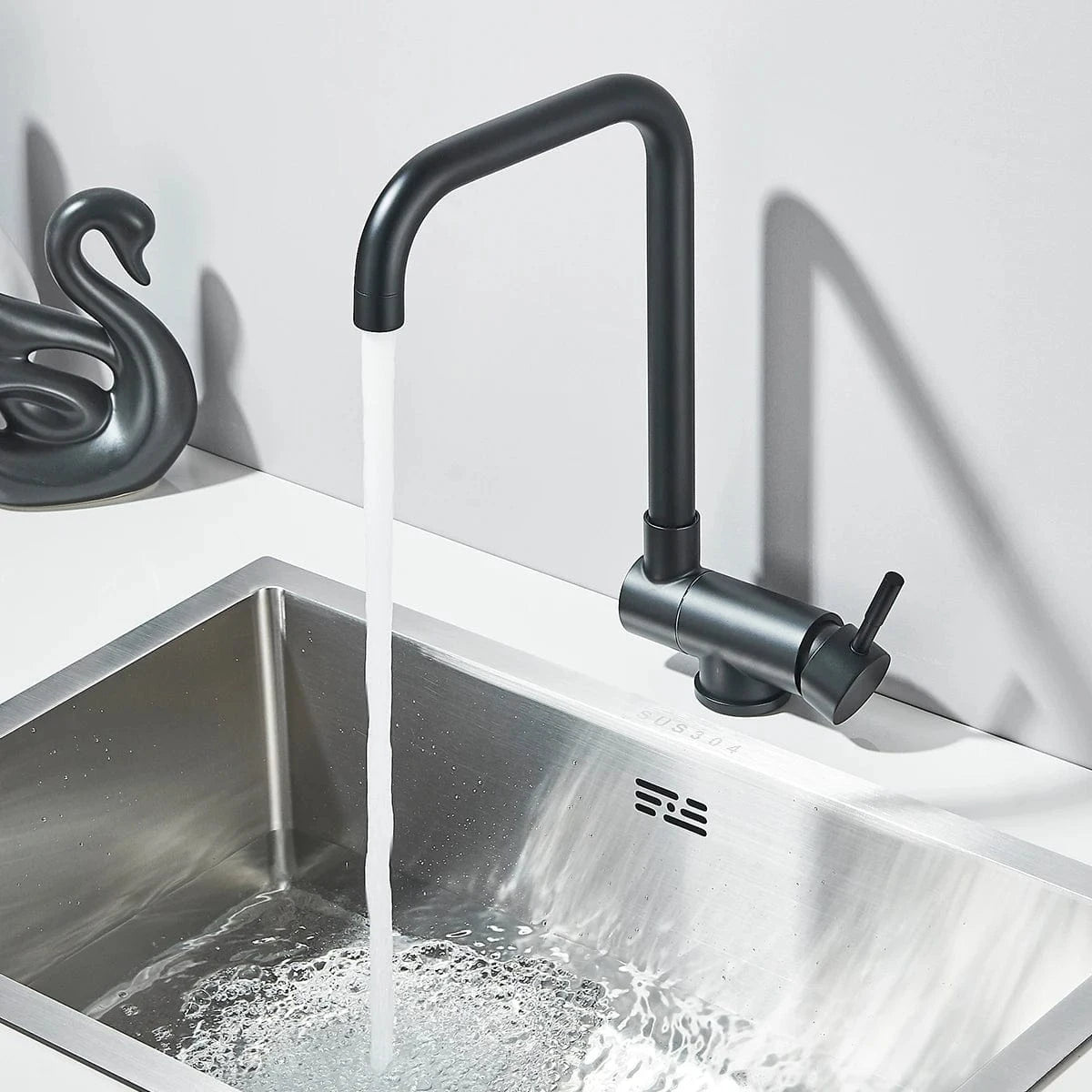 Mitigeur Cuisine Rabattable Doré Mitigeo