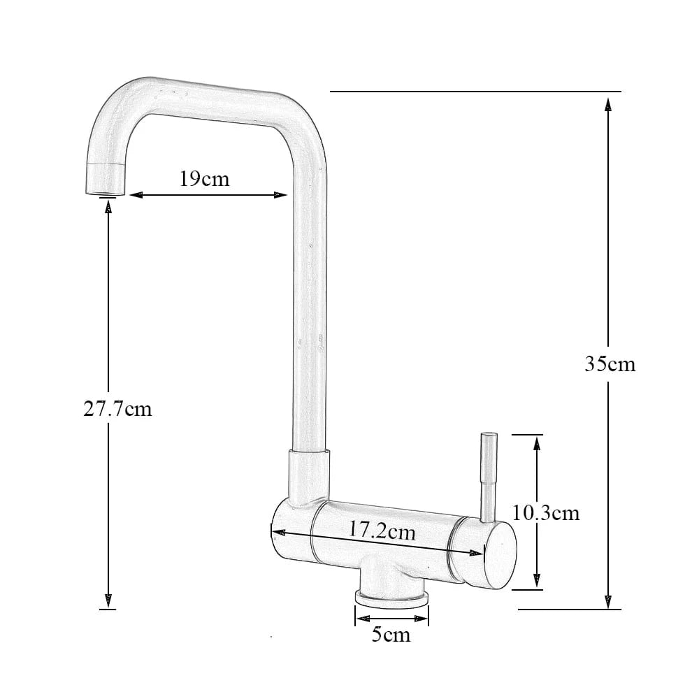 Mitigeur Cuisine Rabattable Doré Mitigeo