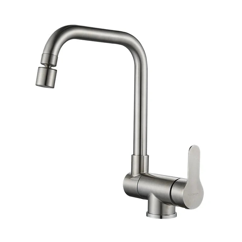 Nickel Brosse Mitigeur Cuisine Rabattable Noir Mitigeo