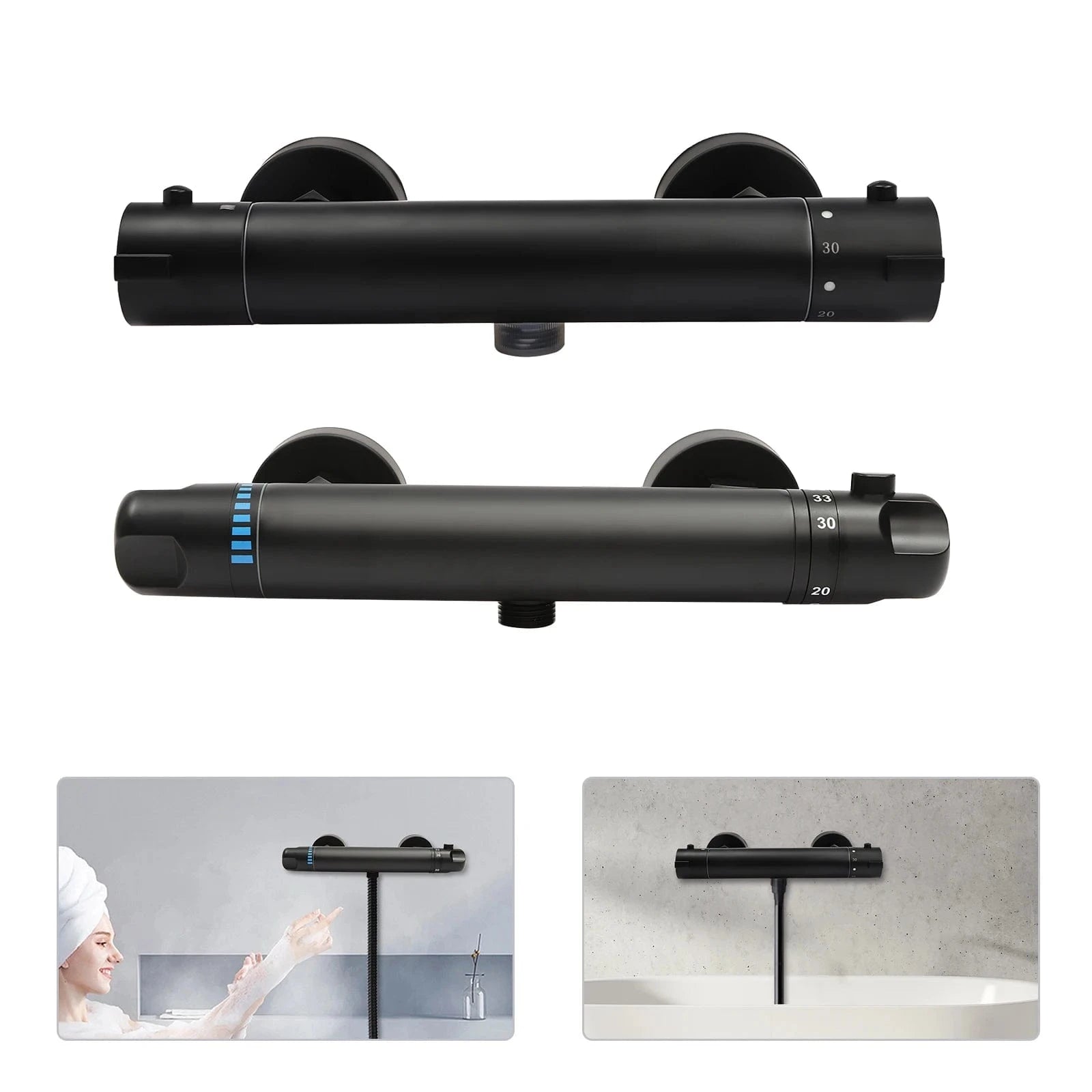 Mitigeur Douche Noir Mitigeo