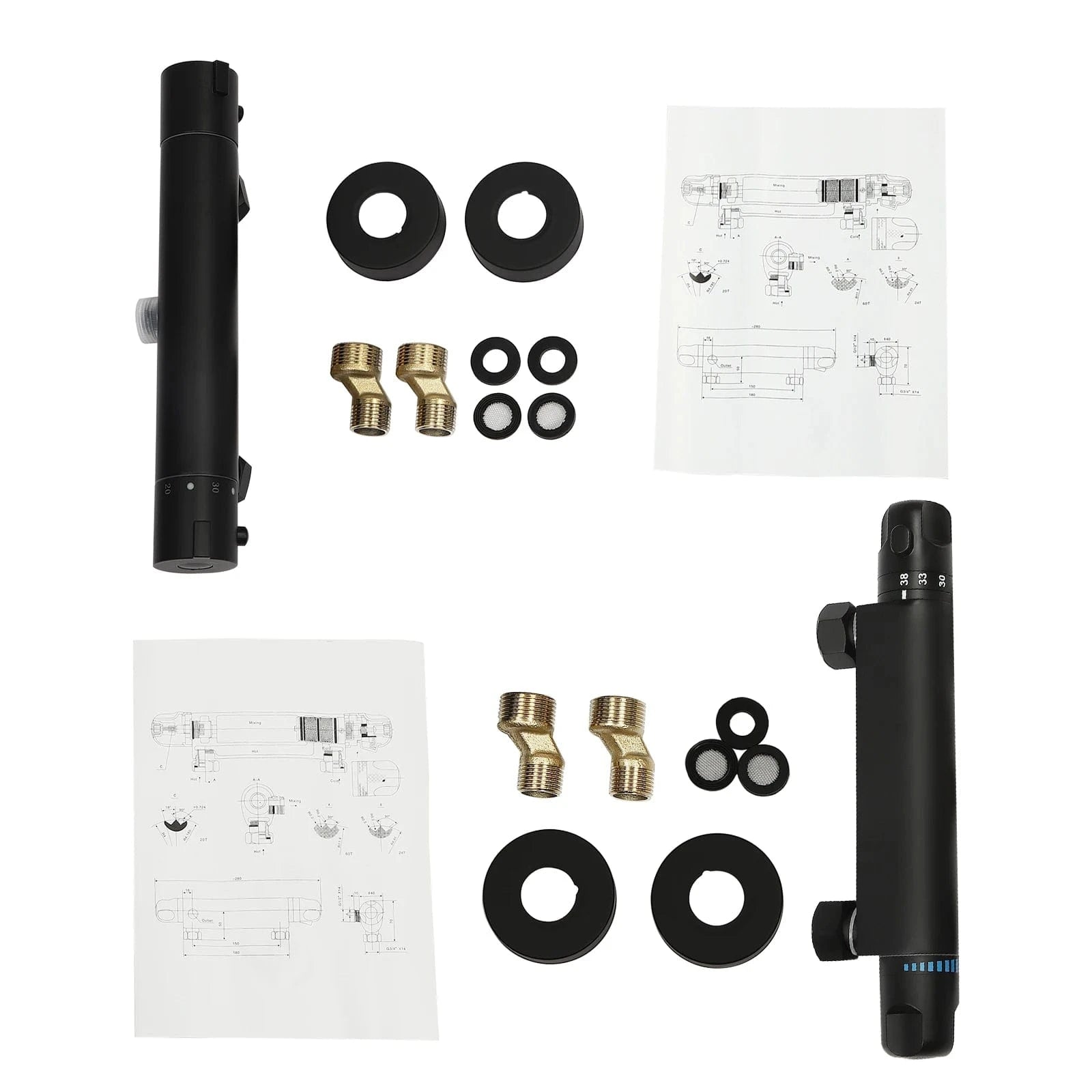 Mitigeur Douche Noir Mitigeo