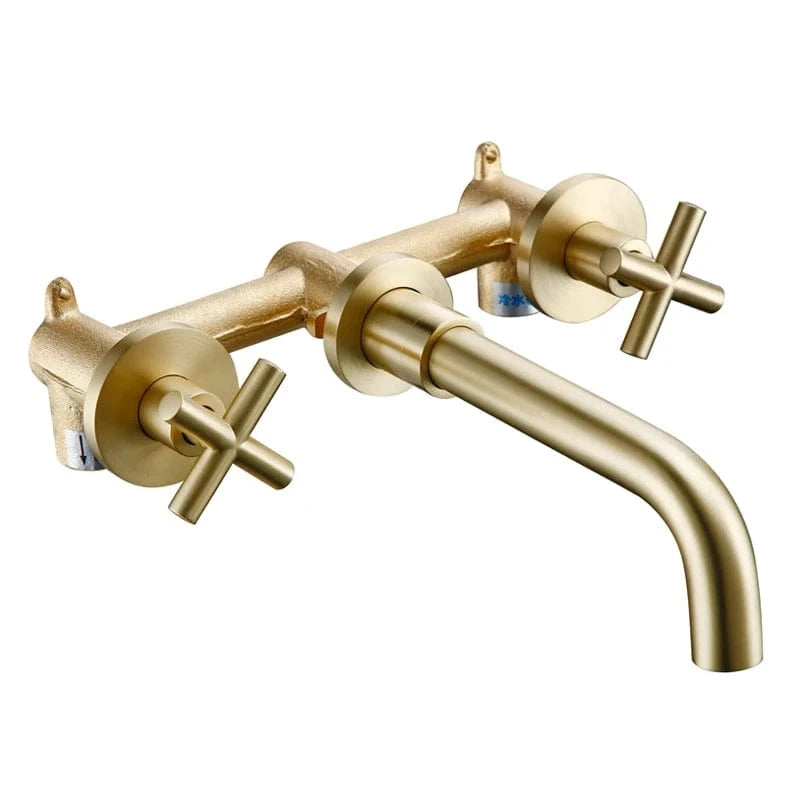 Mitigeo Or brosse Mitigeur Encastrable Lavabo