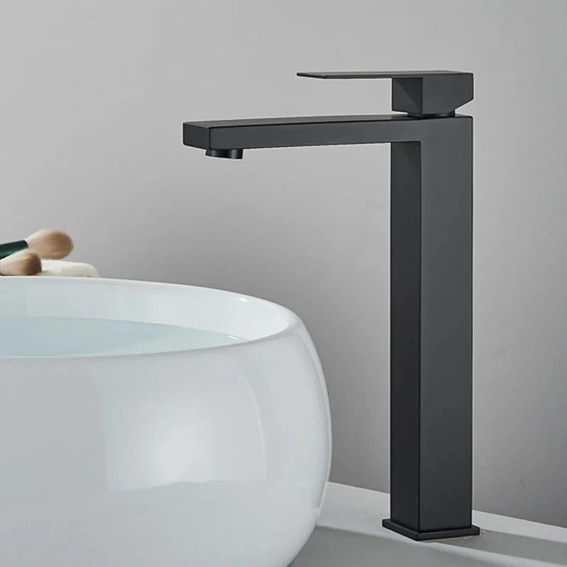 Noir Mitigeur Lavabo Bec Haut Mitigeo
