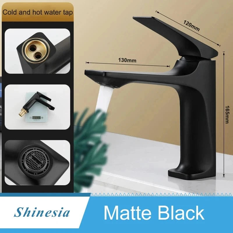 Mitigeo Noire matte Mitigeur Lavabo