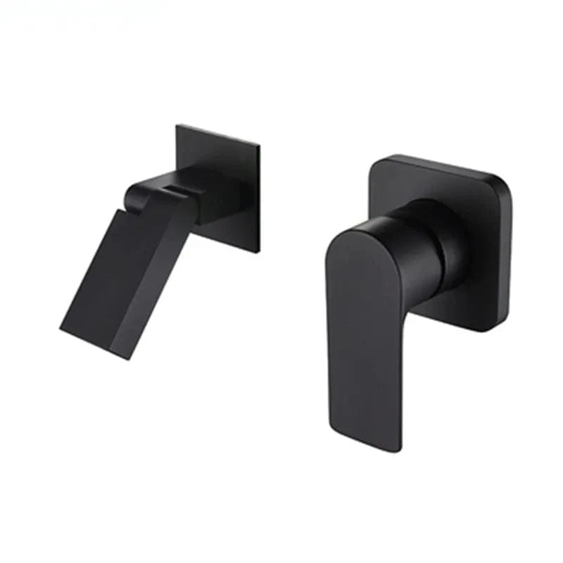 Noir Mitigeur Lavabo Mural Mitigeo