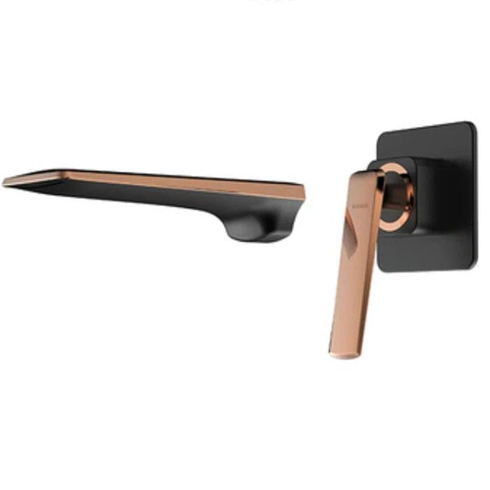 Mitigeo Or Rose et Noir Mitigeur Lavabo Salle de Bain