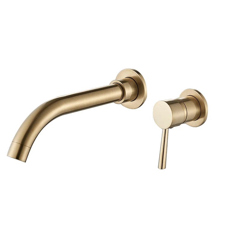 Mitigeo Or brossé 21 cm Mitigeur Mural Lavabo