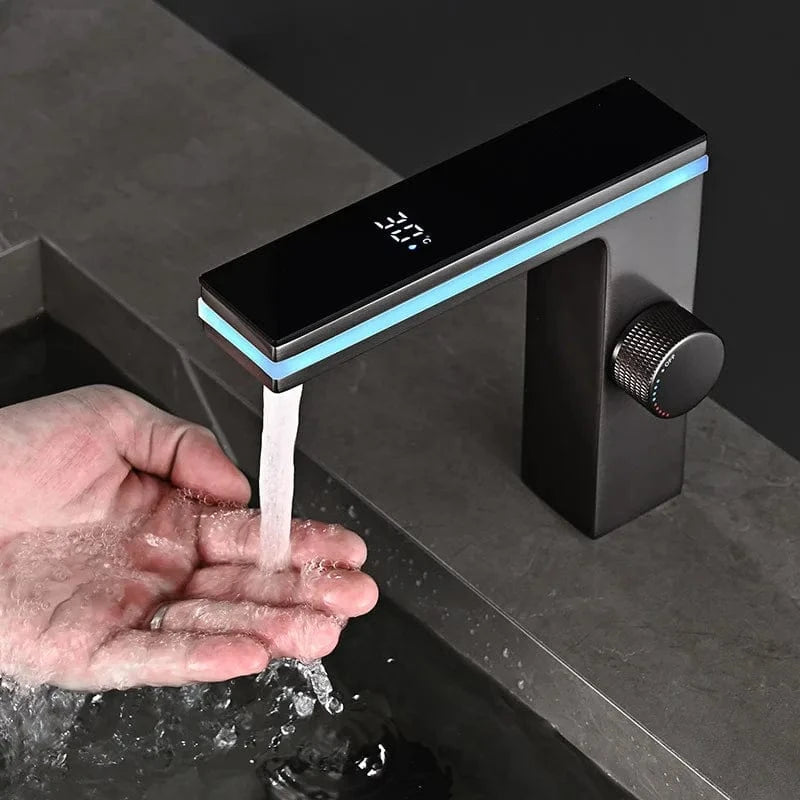 Mitigeo Gris Metallisé Mitigeur Thermostatique Lavabo
