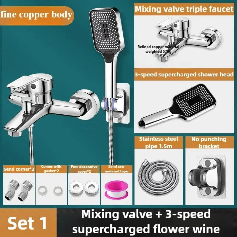 Ensemble Douche Robinet 2 Mitigeur Thermostatique pour Baignoire Mitigeo