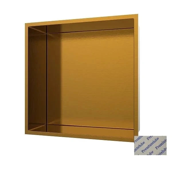 Laqué Or Titane Niche de Douche Encastrable Mitigeo