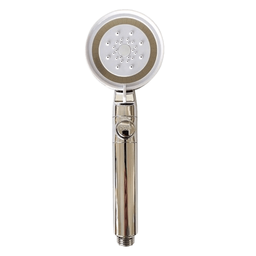 Argenté avec botton Pommeau de Douche Filtrant Mitigeo