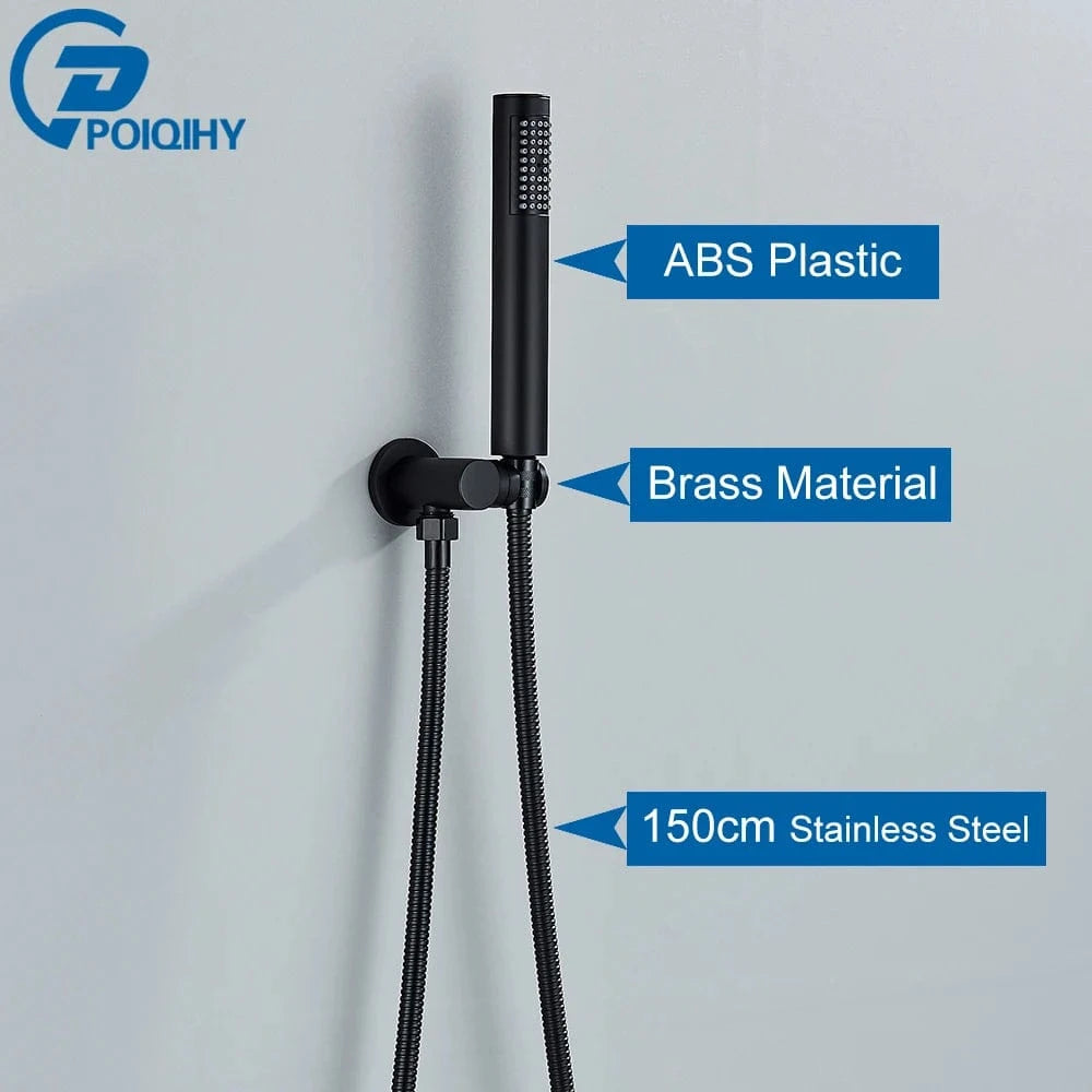 Mitigeo Noir C Pommeau et Flexible de Douche