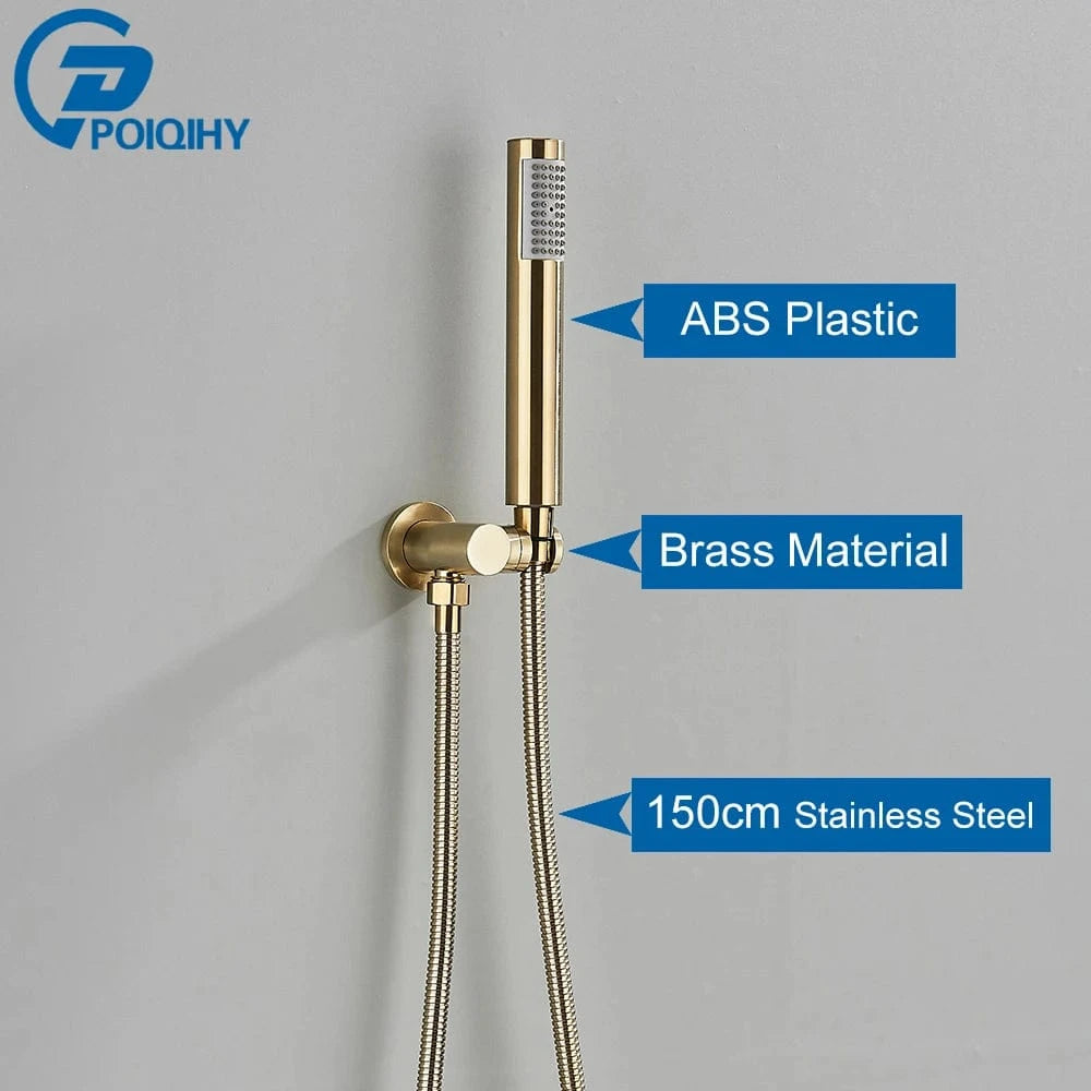 Or Brossé B Pommeau et Flexible de Douche Mitigeo